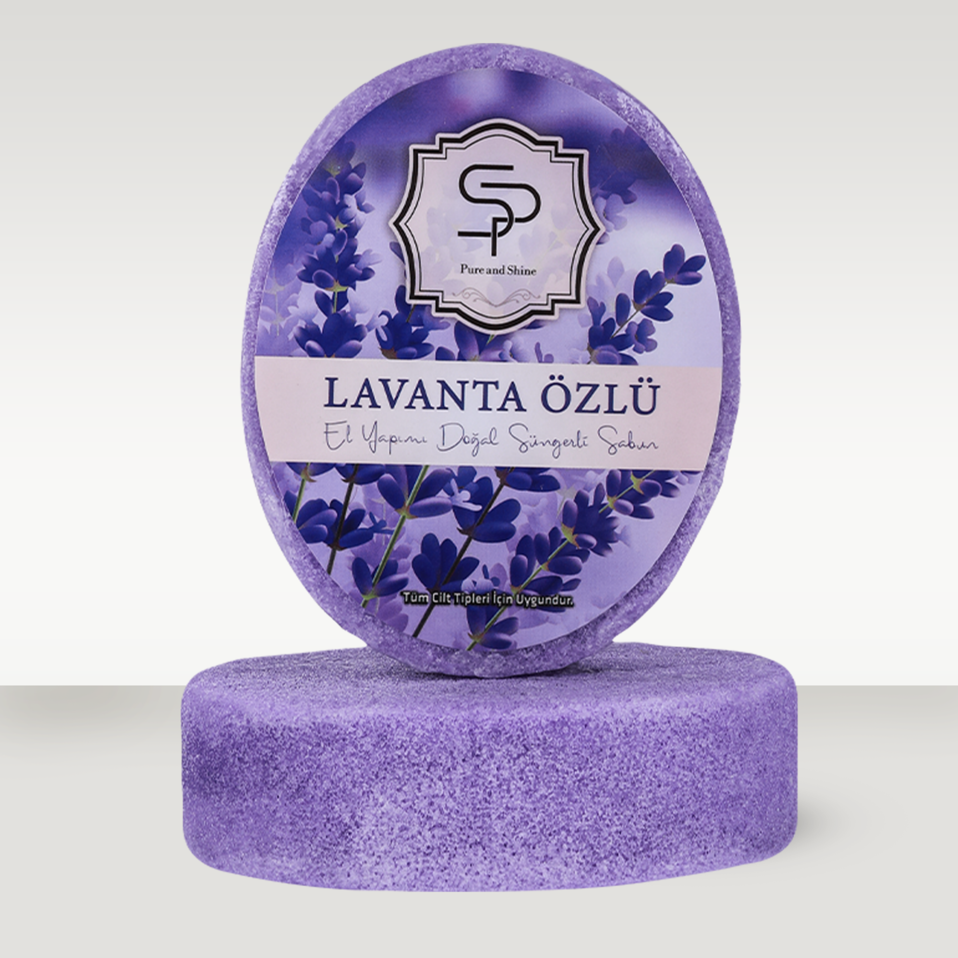 LAVANTA ÖZLÜ EL YAPIMI DOĞAL SÜNGERLİ SABUN