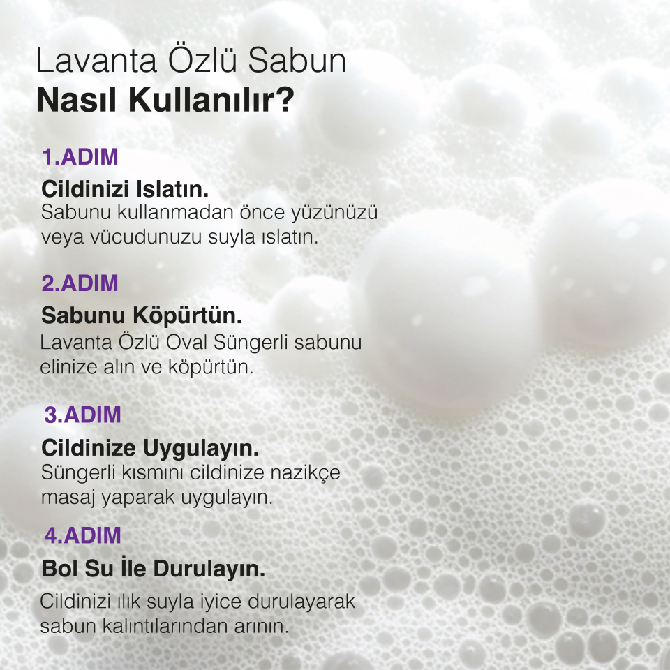 LAVANTA ÖZLÜ EL YAPIMI DOĞAL SÜNGERLİ SABUN