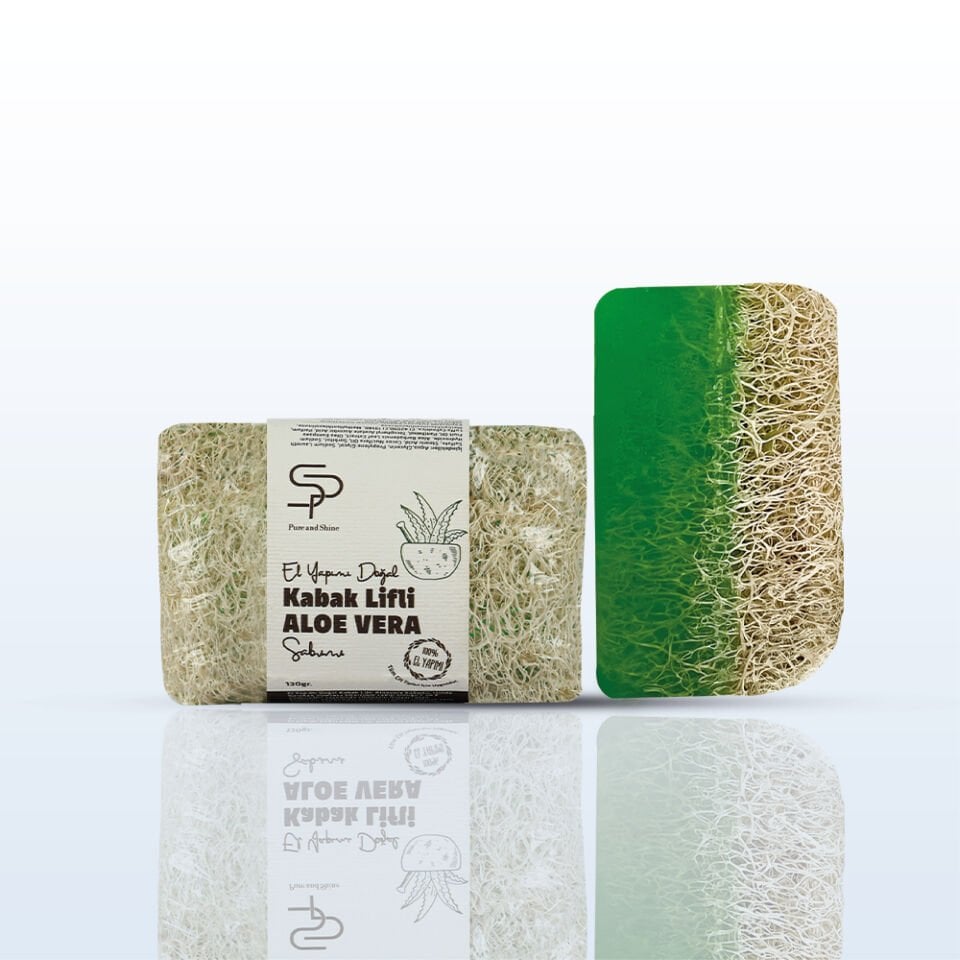 EL YAPIMI DOĞAL KABAK LİFLİ ALOEVERA SABUNU