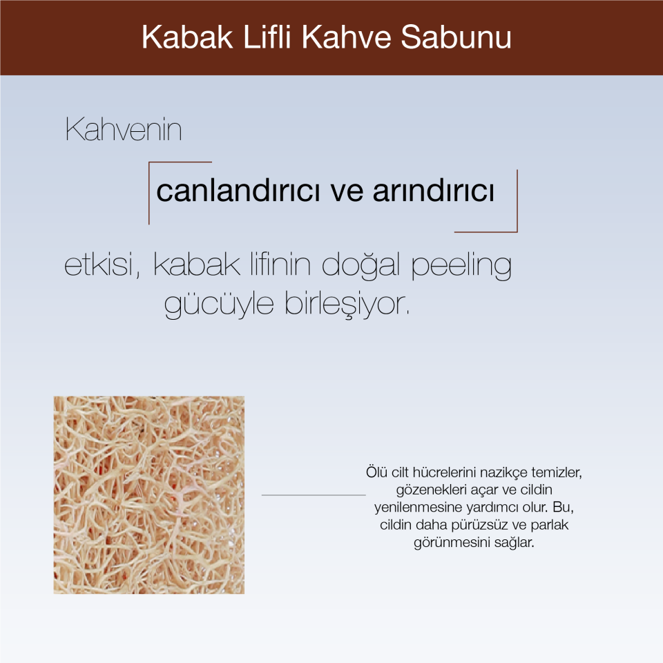 EL YAPIMI DOĞAL KABAK LİFLİ KAHVE SABUNU