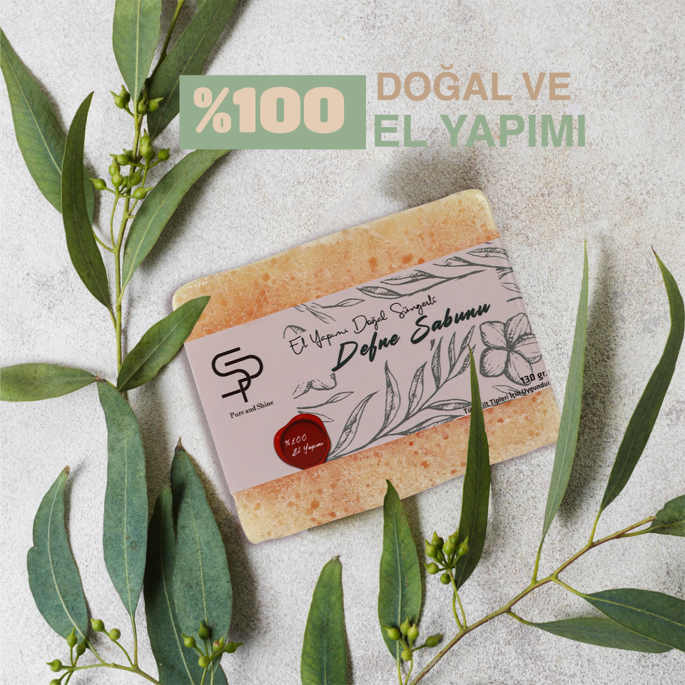 EL YAPIMI DOĞAL SÜNGERLİ DEFNE SABUNU